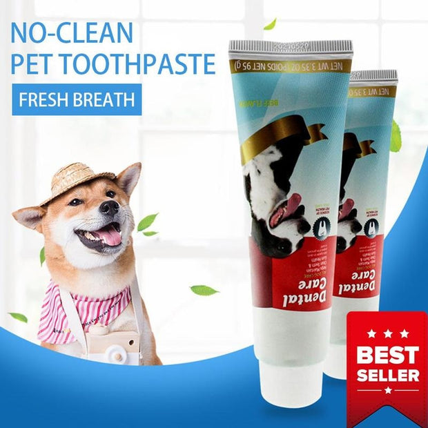 1PC Dog Cat Edible Toothpaste Special Cleaning Bad Breath Tooth Stain Pet Cleaning  Supplies 95g