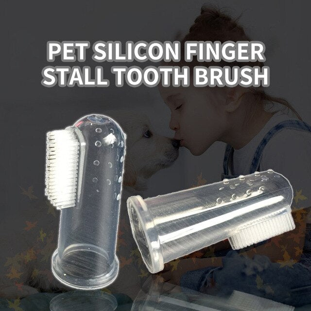 Pet Dog Toothbrush Double Heads Teeth Brushing Cleaning Teeth Mouth Care Products For Dog Cat Toothbrush Teeth Gromming Products