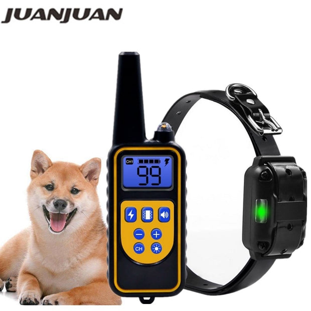 800yd Electric remote Dog Training Collar Waterproof Rechargeable LCD Display for All Size beep Shock Vibration mode 40%off