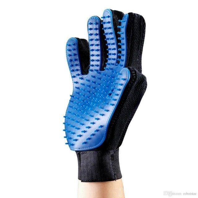 Glove quitapelos so pets removes the hair and massage to pet dogs or cats, waterproof for cleaners with velcro closing
