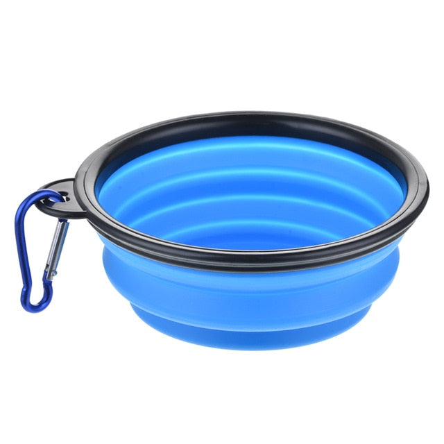 Dog Travel Silicone Bowl Portable Foldable Collapsible Pet Cat Dog Food Water Feeding Travel Outdoor Bowl  Pet Accessories