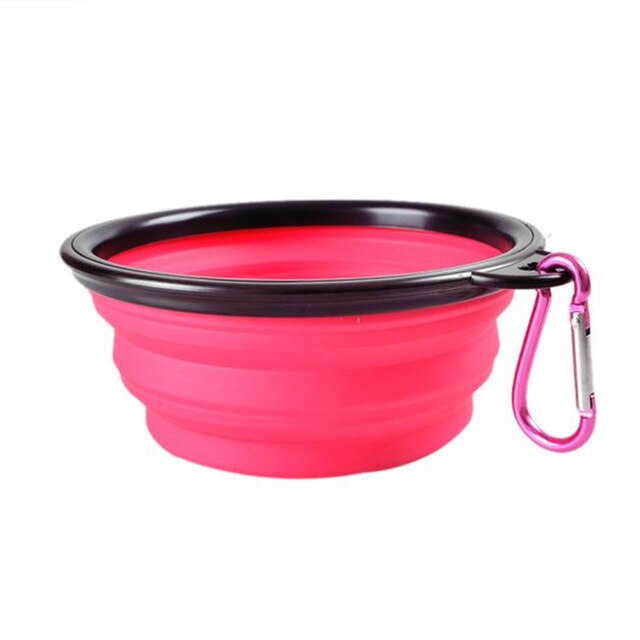 Dog Travel Silicone Bowl Portable Foldable Collapsible Pet Cat Dog Food Water Feeding Travel Outdoor Bowl  Pet Accessories