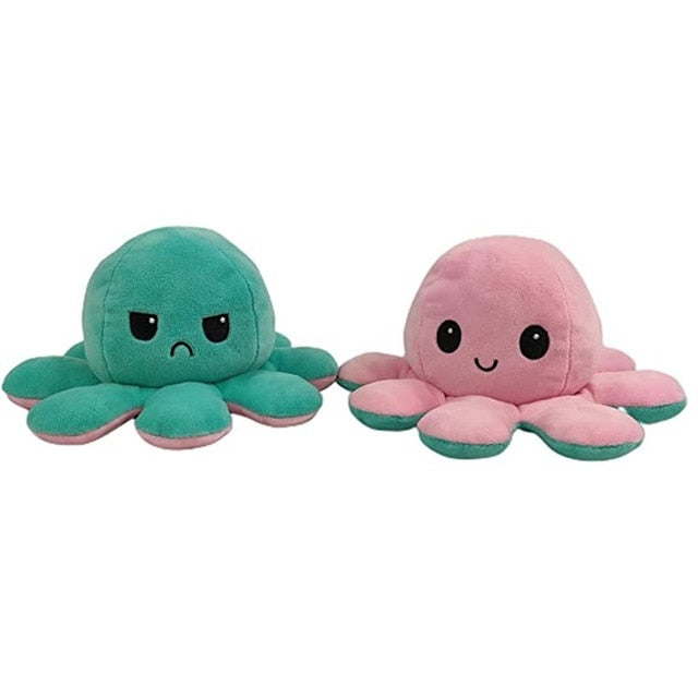Reversible Flip Octopus Stuffed Plush Doll Soft Simulation Reversible Plush Toy Color Chapter Plush Doll Filled Plush Child Toy