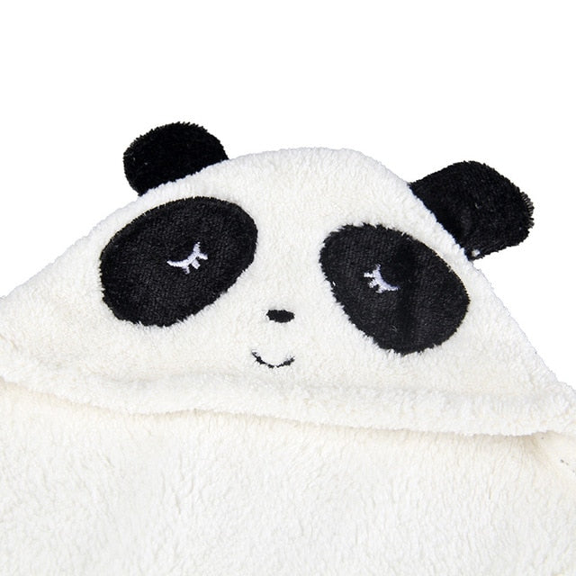 Cute Pet Bathrobe for Mice, Cats, Small and Medium Dog Microfiber Super Absorbent Dog Cat Bath Cloak Pet Drying Towel-Panda Frog