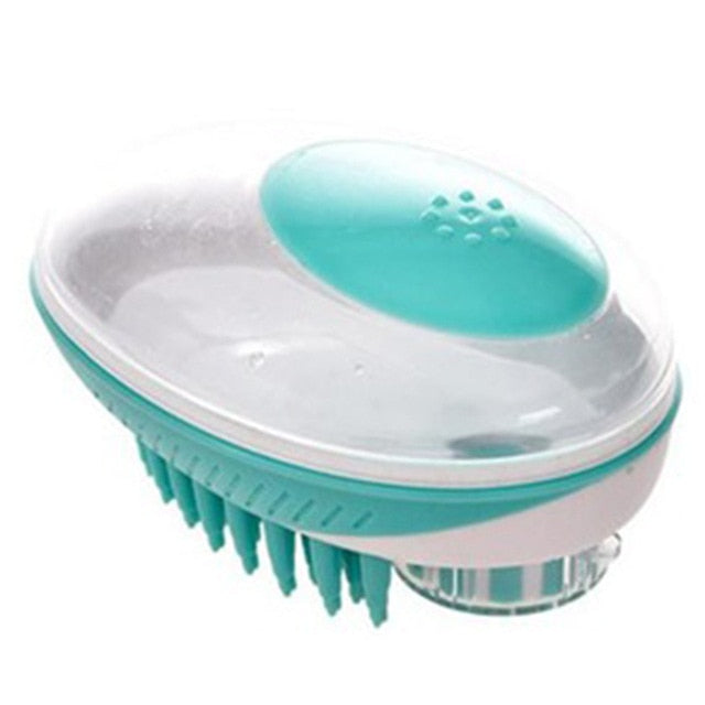 Dog Bath Brush Comb Silicone Pet Spa Shampoo Massage Brush Shower Hair Removal Comb for Dogs Cats Pet Cleaning Grooming Tool