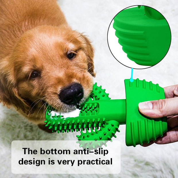 Dog Toothbrush Pet Dog Chew Toys Molar Tooth Cleaning Brushing Puppy Teething Brush For Pet Oral Care Stick Bite Toy Dog Supplie