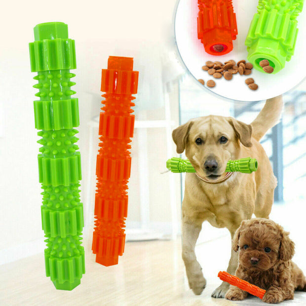 Funny Dog Chew Toys Toothbrush Stick Toy Pet Dog Interactive Stick Toys Rubber Tooth Clean Stick Food Leaking Pet Supplies New