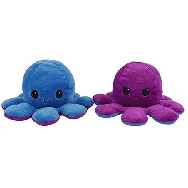 Reversible Flip Octopus Stuffed Plush Doll Soft Simulation Reversible Plush Toy Color Chapter Plush Doll Filled Plush Child Toy