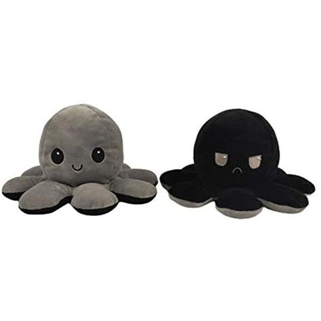 Reversible Flip Octopus Stuffed Plush Doll Soft Simulation Reversible Plush Toy Color Chapter Plush Doll Filled Plush Child Toy