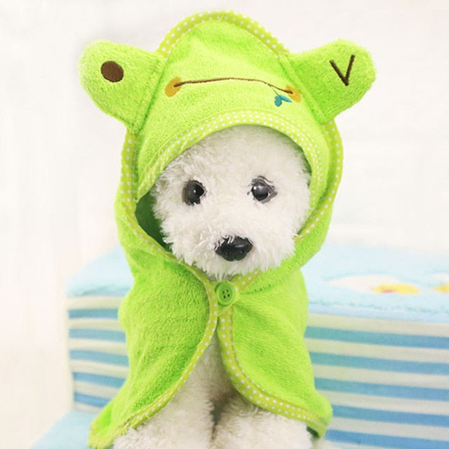 Cute Pet Dog Towel Soft Drying Bath Pet Towel For Dog Cat Hoodies Puppy Super Absorbent Bathrobes Cleaning Necessary supply